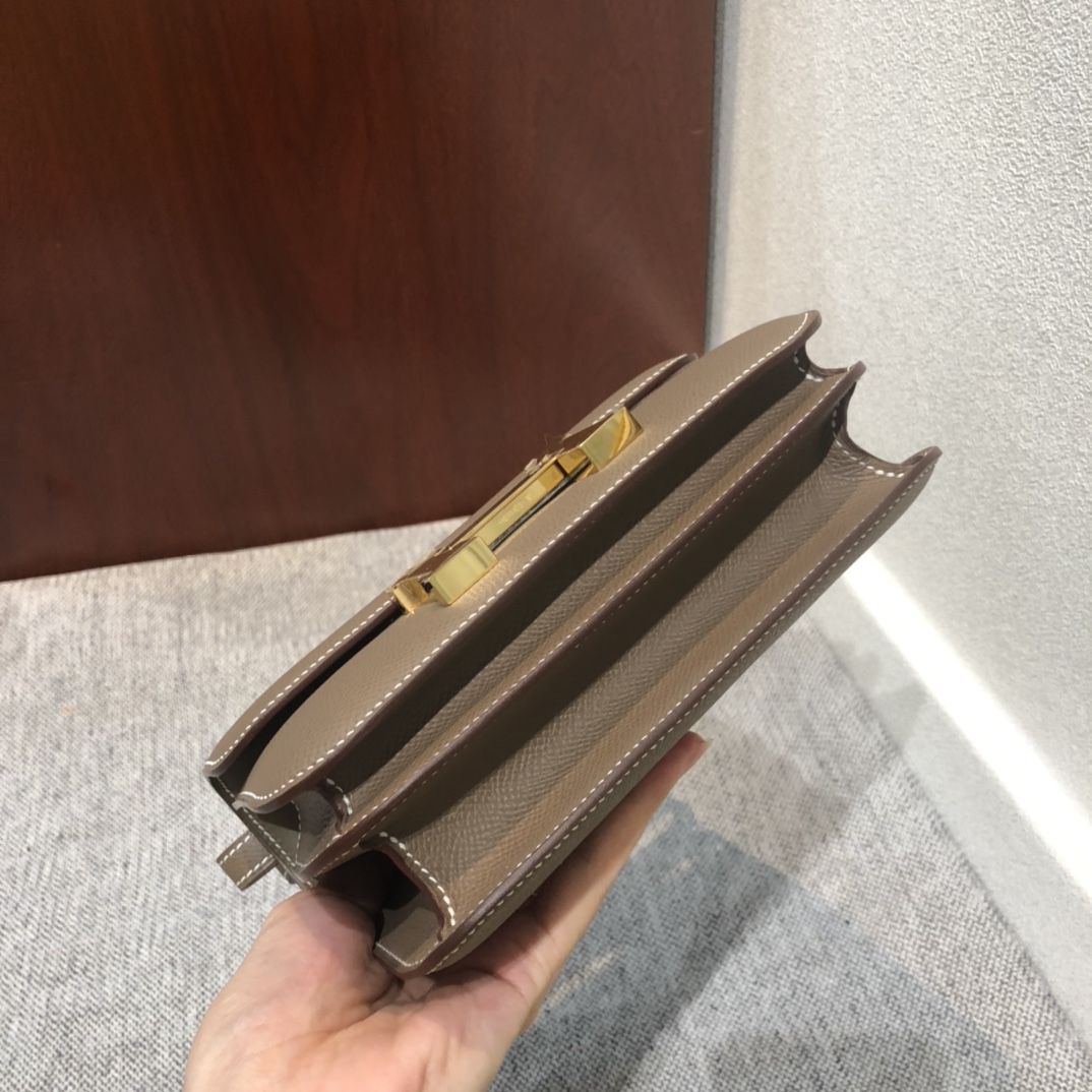 原單愛馬仕康康包大象灰 手工製作