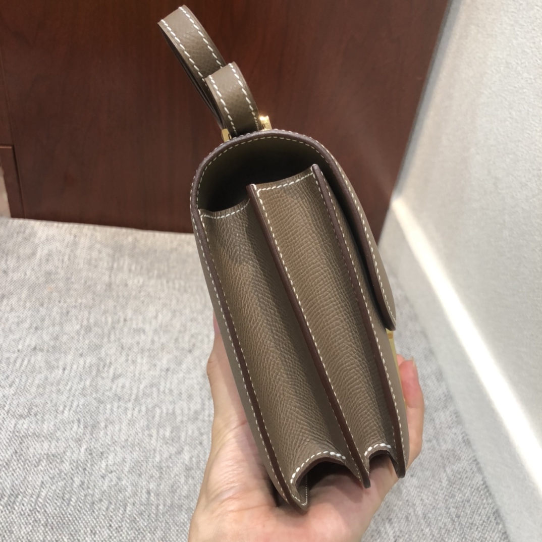 原單愛馬仕康康包大象灰 手工製作