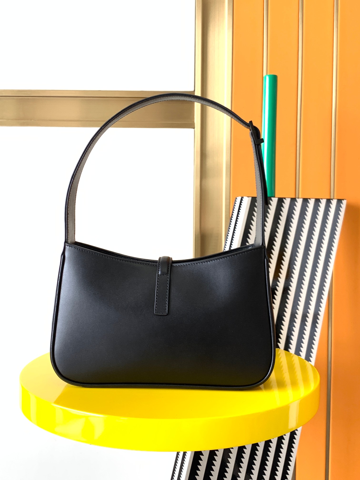 YSL聖羅蘭超A貨復刻包包 le5à7黑色啞光面hobo Saint Laurent Monogram Hobo手袋
