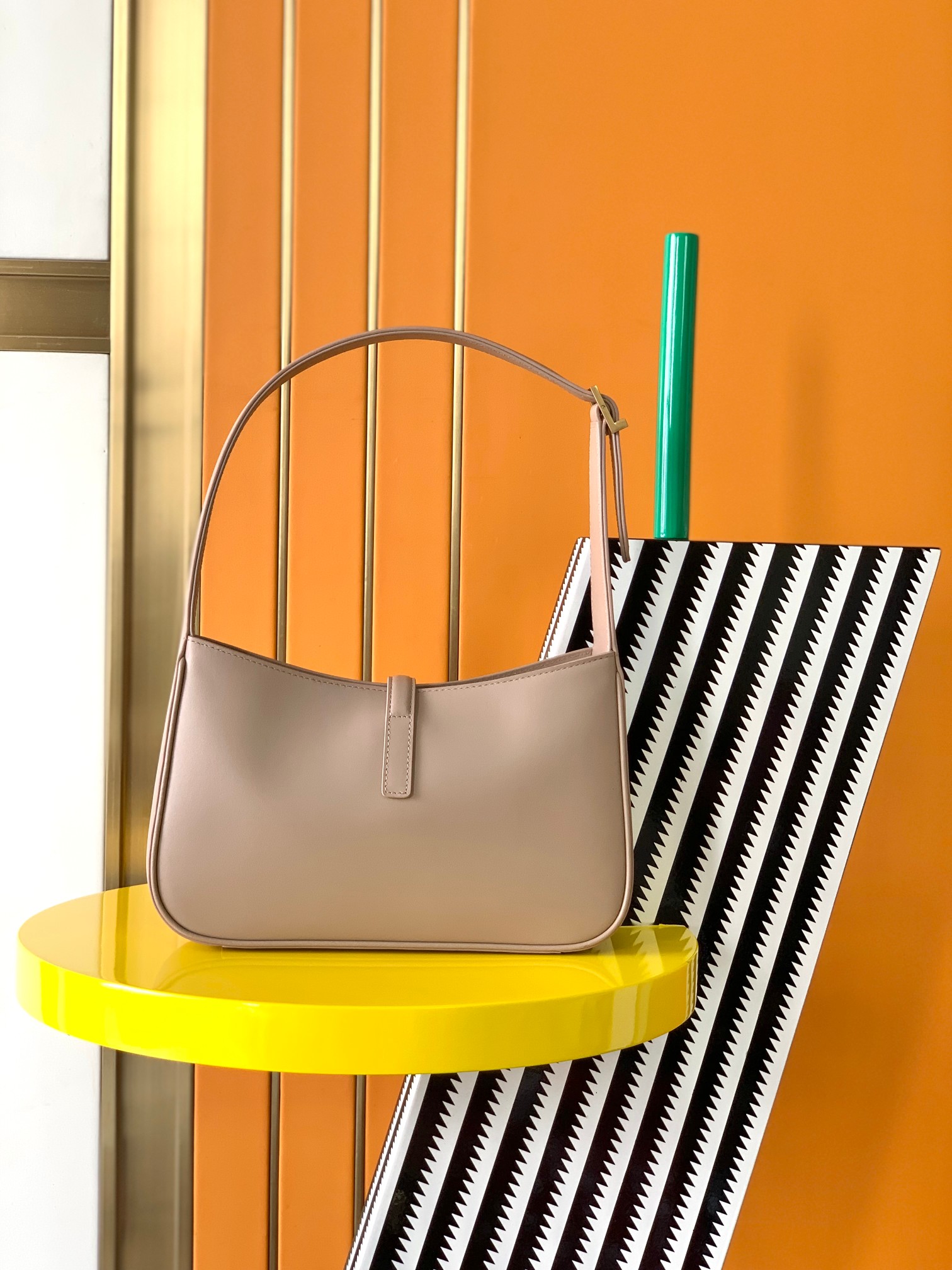 YSL聖羅蘭超A貨復刻包包 le5à7啞光面 hobo Saint Laurent Monogram Hobo手袋 玫瑰沙色