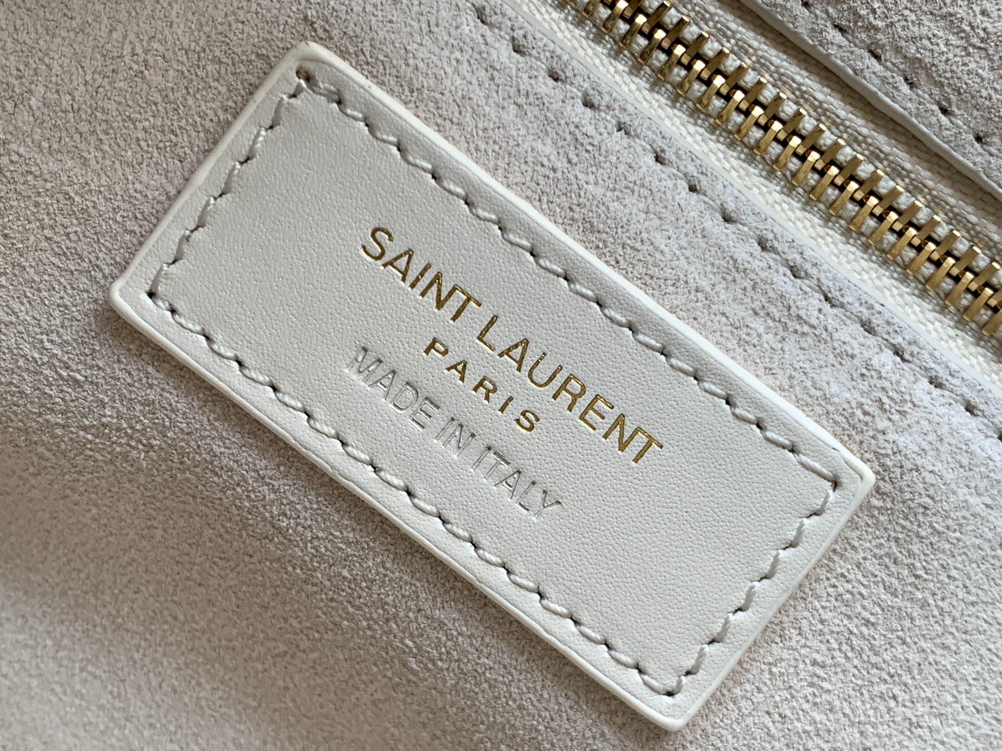YSL聖羅蘭超A貨復刻包包 le5à7啞光面白色金扣hobo Saint Laurent Monogram Hobo手袋