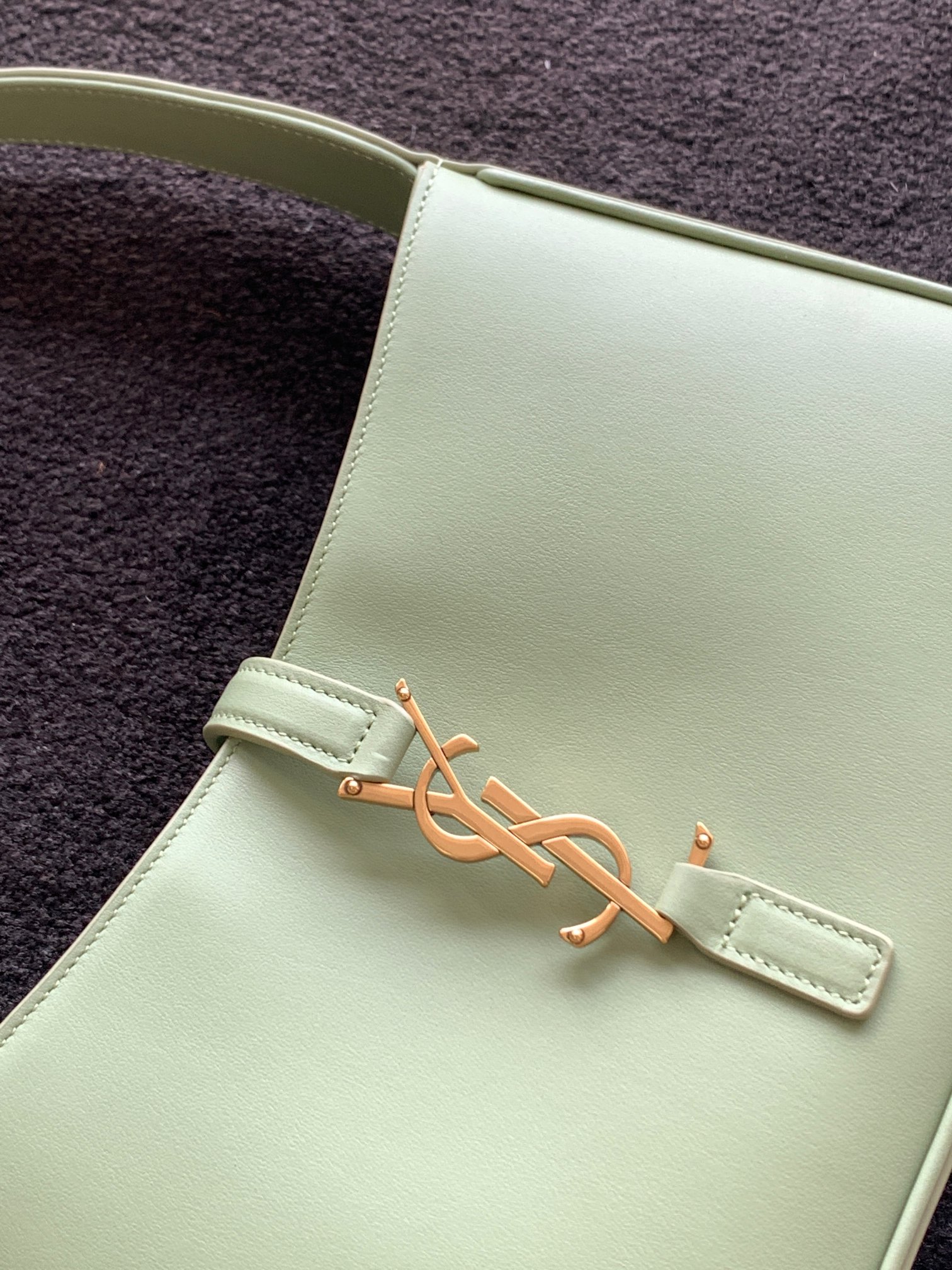 YSL聖羅蘭超A貨復刻包包 le5à7啞光面玫紅hobo Saint Laurent Monogram Hobo手袋