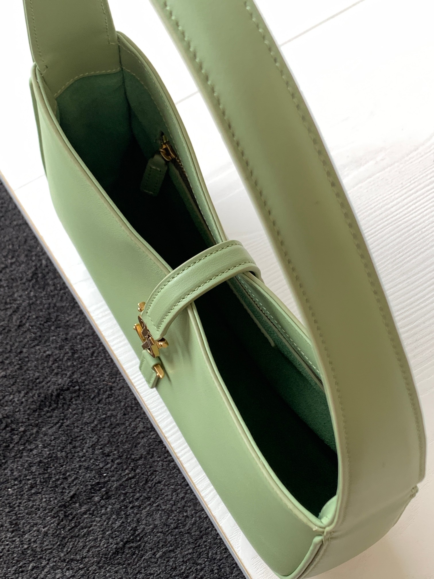 YSL聖羅蘭超A貨復刻包包 le5à7啞光面玫紅hobo Saint Laurent Monogram Hobo手袋