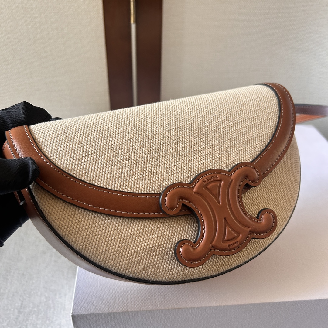 原單高仿Celine賽琳 Basace凯旋门 Besace Cuir Triomphe手袋 斜揹包 帆布