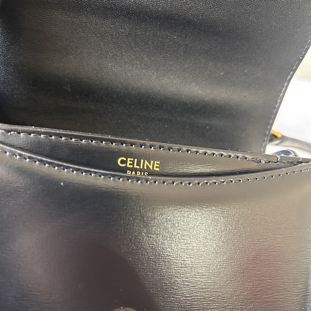 高仿復刻Celine賽琳包 標誌印花 TRIOMPHE COUFFIN扇子包 超大手袋 深棕色