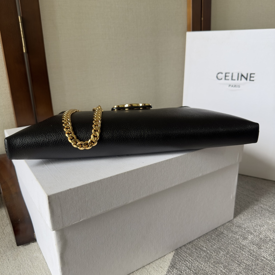 Celine賽琳包高仿包包 TRIOMPHE SOFT 平滑牛皮革中型WILTERN手袋