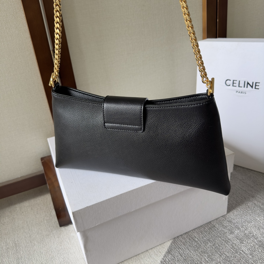 Celine賽琳包高仿包包 TRIOMPHE SOFT 平滑牛皮革中型WILTERN手袋