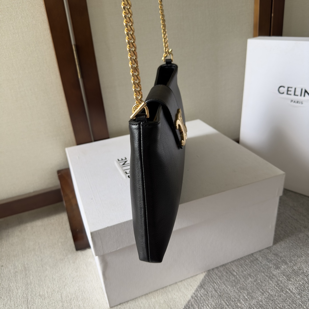 Celine賽琳包高仿包包 TRIOMPHE SOFT 平滑牛皮革中型WILTERN手袋