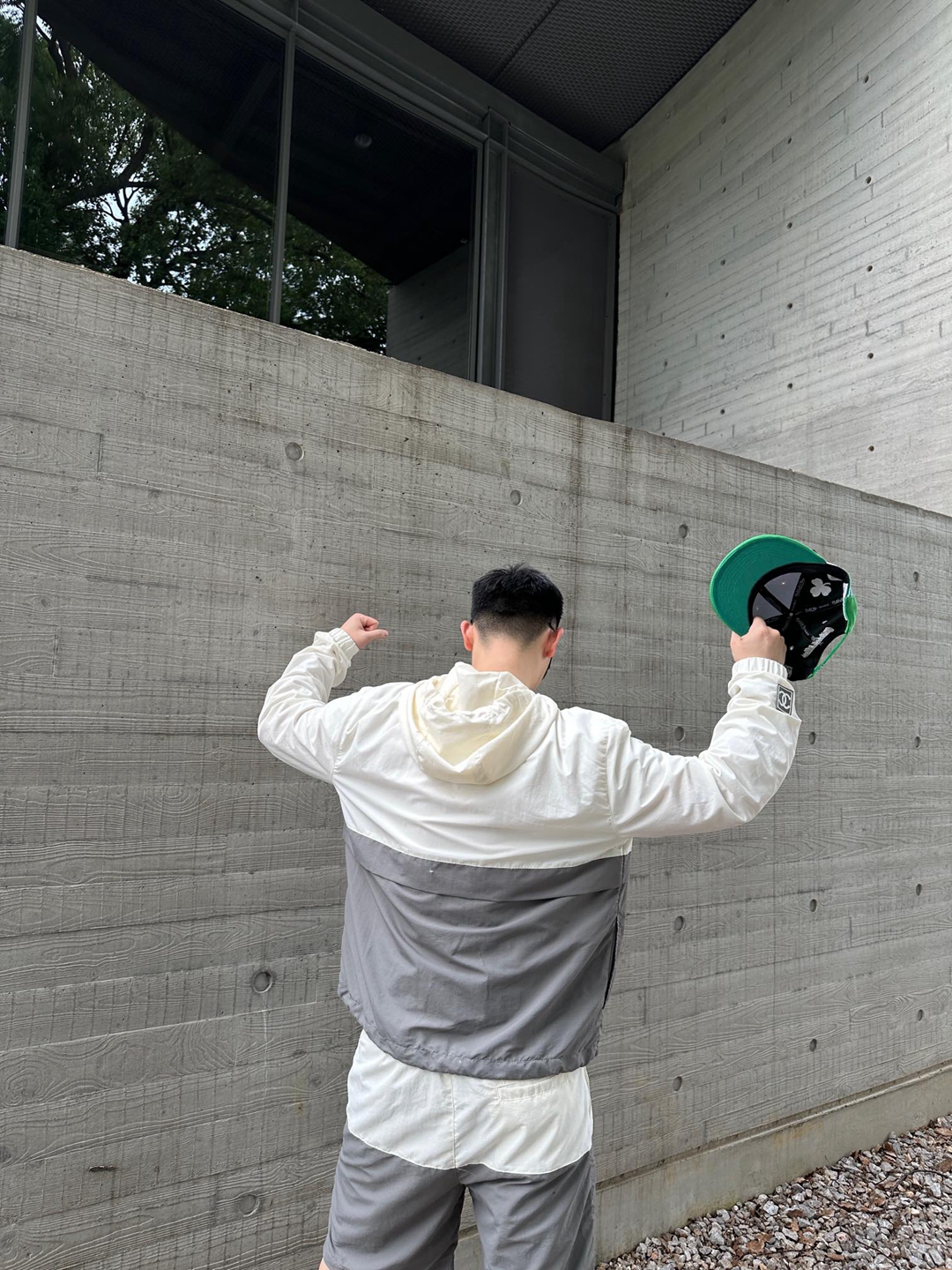 一比一香奈兒雙C壓膠設計拼色防曬衣薄外套