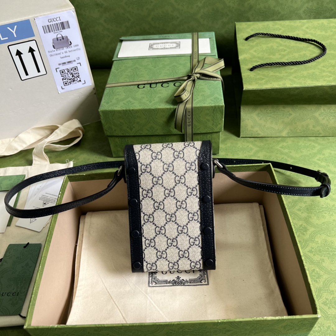 原單Gucci1955系列經典配色Supreme帆布單肩包斜挎包女