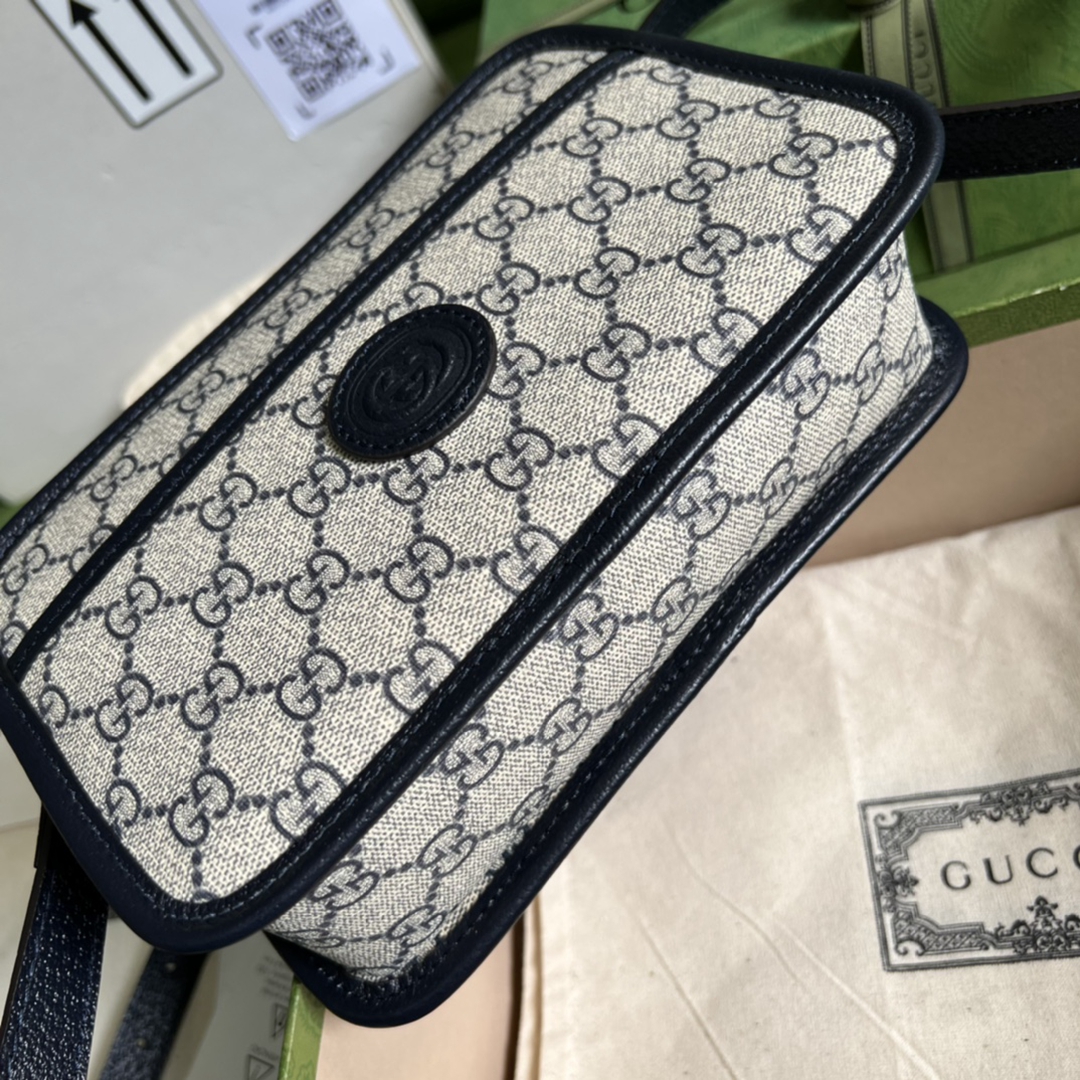 高仿Gucci Supreme帆布女單肩包斜挎包環保材料