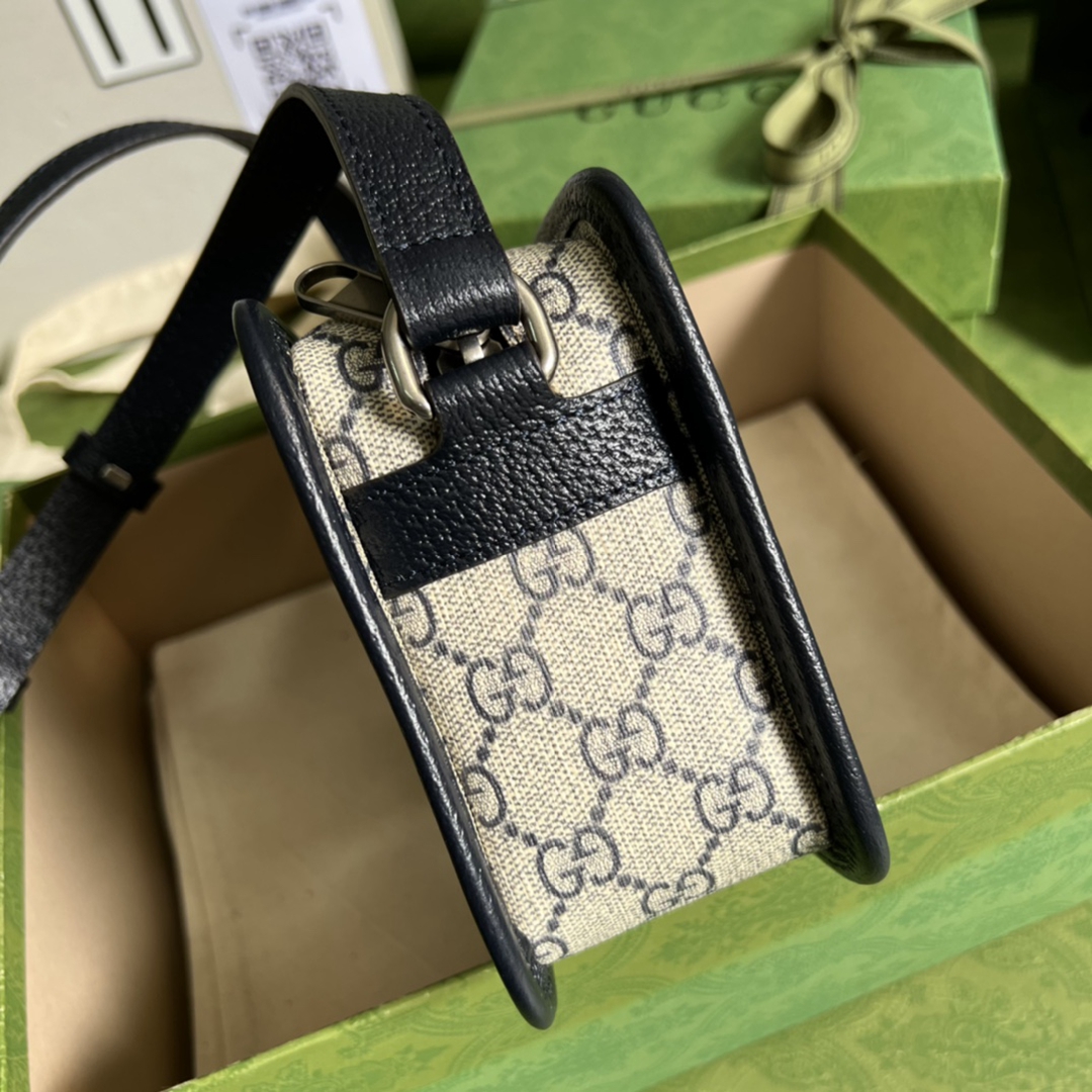 高仿Gucci Supreme帆布女單肩包斜挎包環保材料