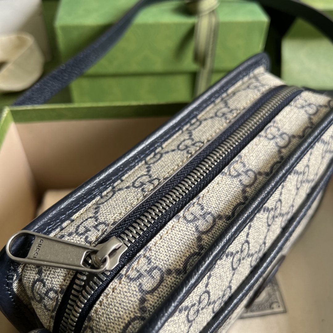 高仿Gucci Supreme帆布女單肩包斜挎包環保材料