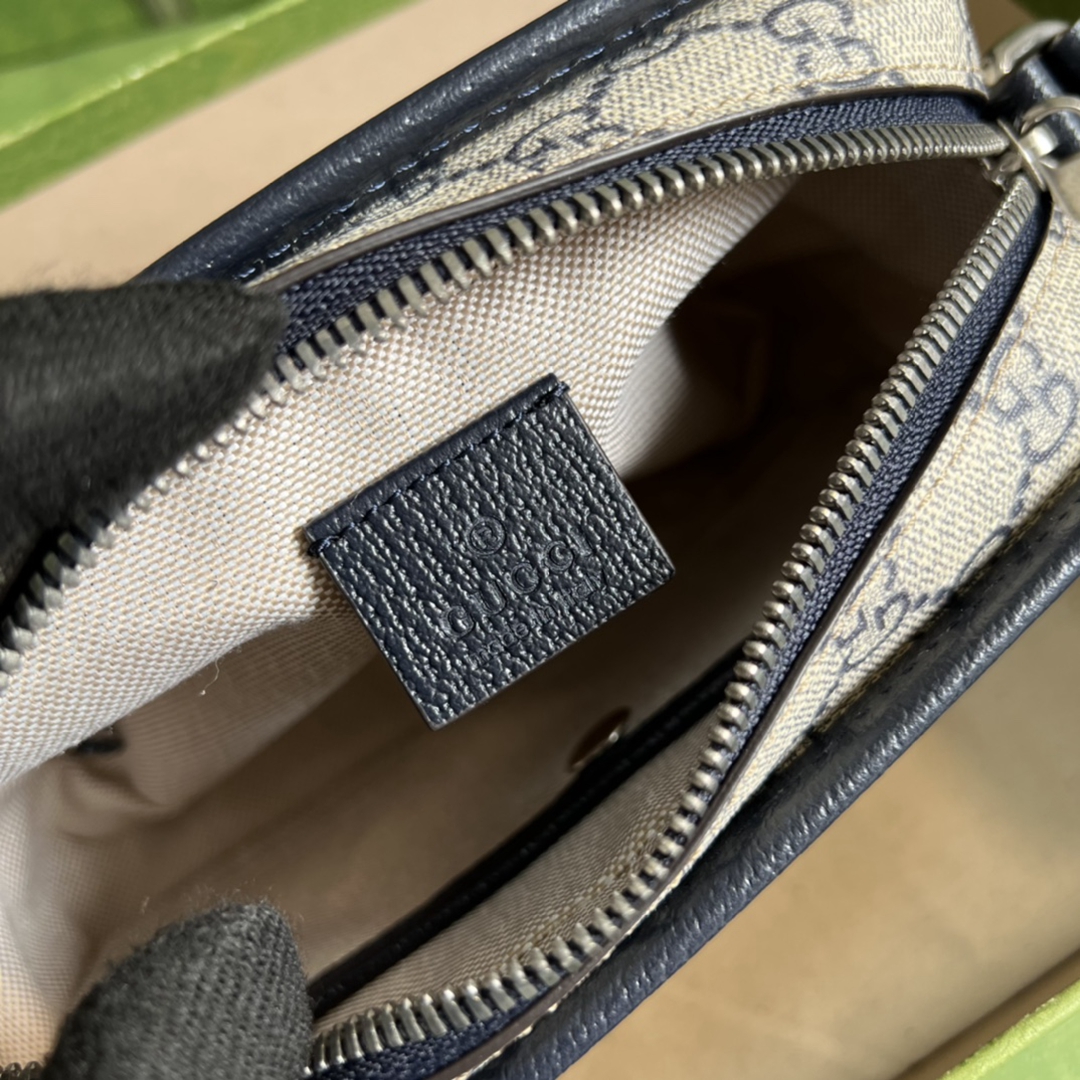 高仿Gucci Supreme帆布女單肩包斜挎包環保材料