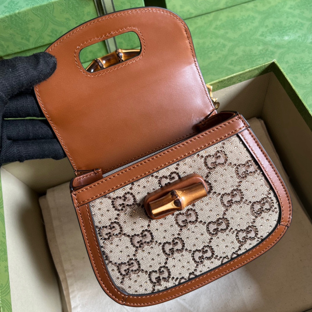 高仿A貨Gucci Bamboo 735116單肩包腋下包頂級原單