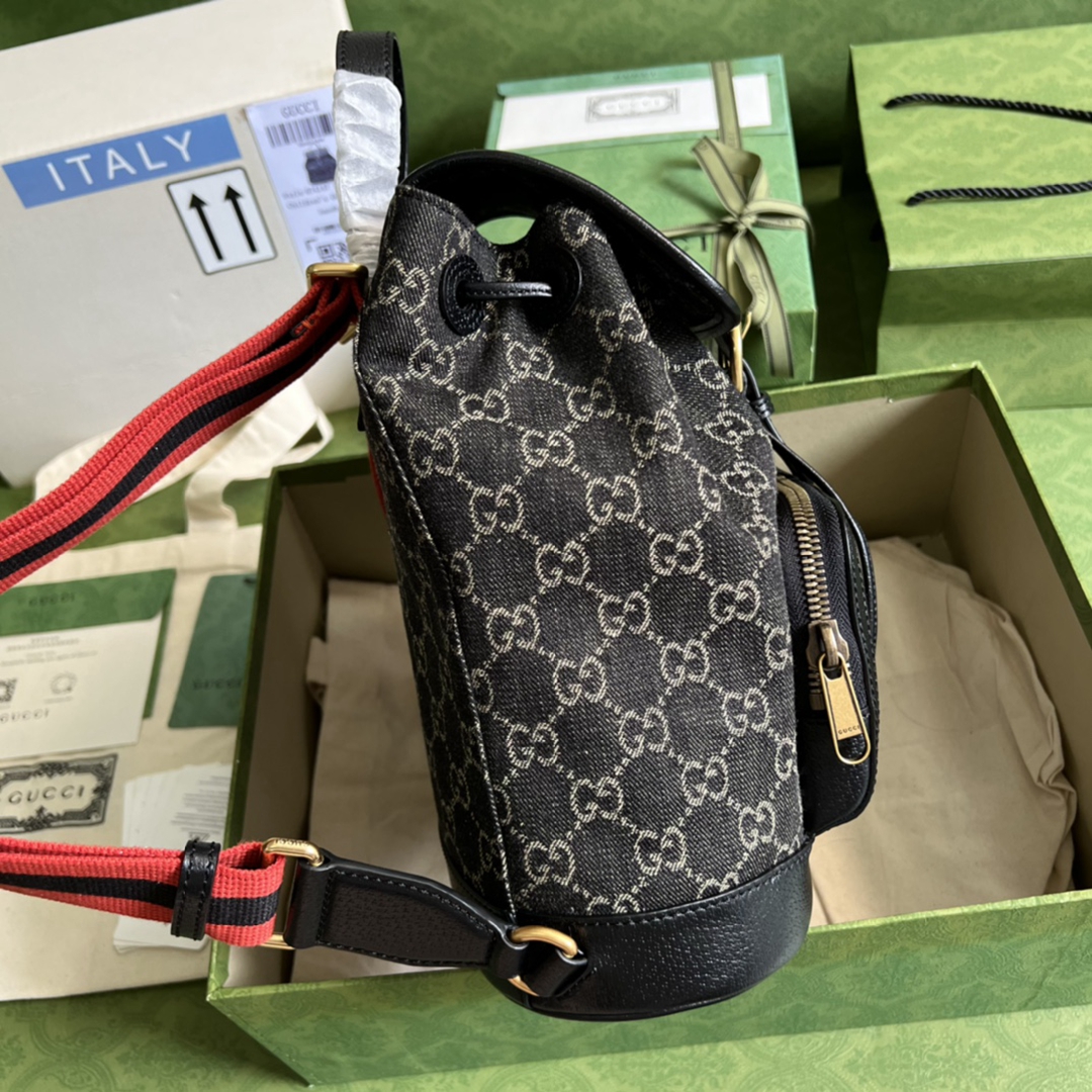 頂級原單Gucci2024新品雙肩包背包高端書包黑色