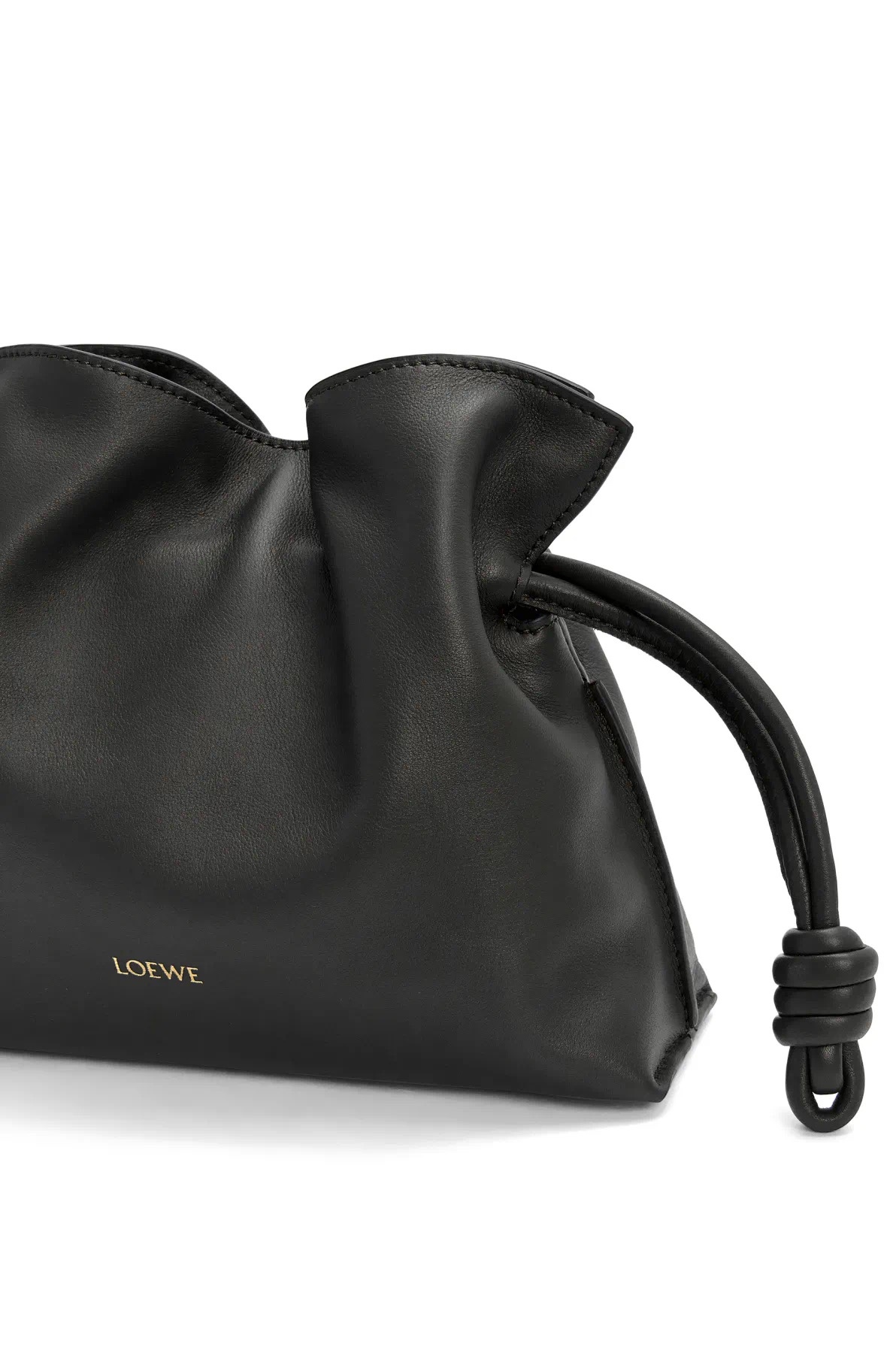 loewe羅意威頂級高仿超A貨 納帕牛皮革Flamenco 福袋手拿包黑色