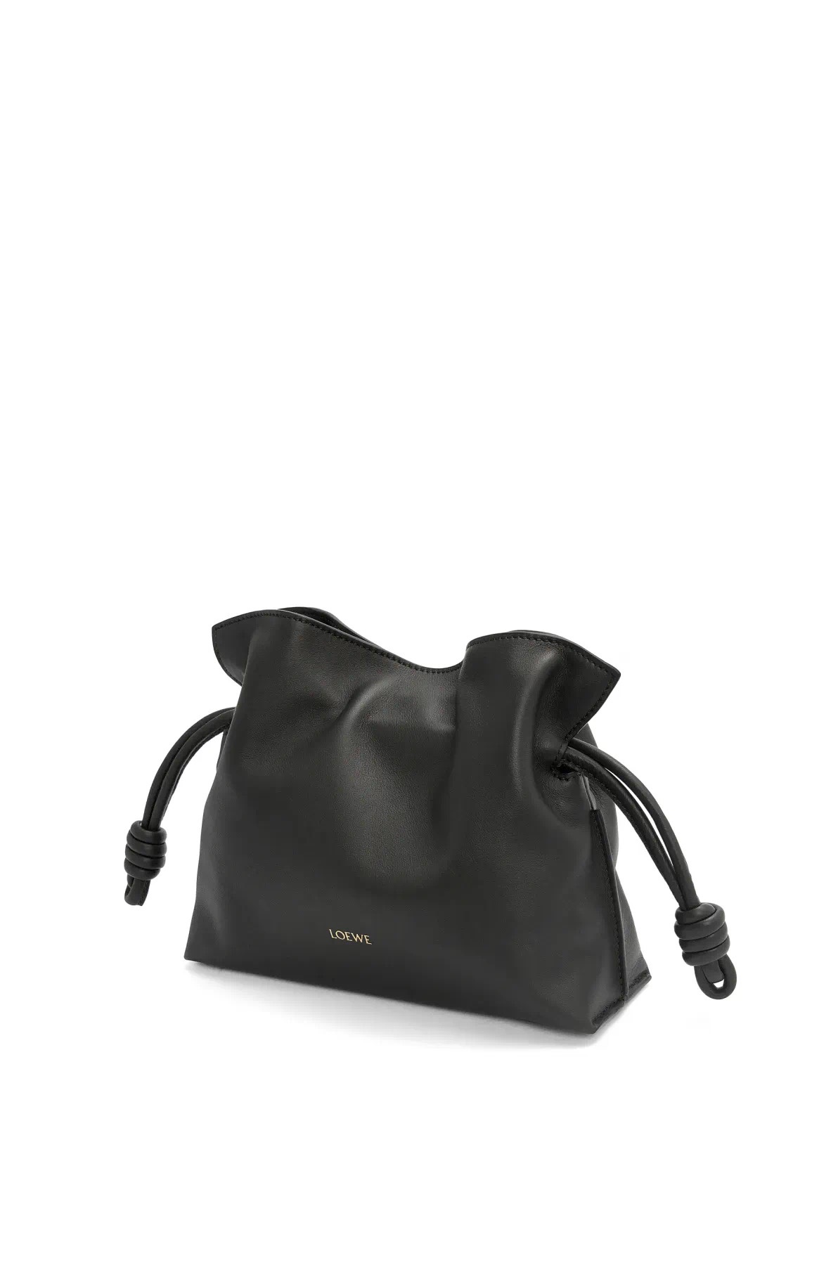 loewe羅意威頂級高仿超A貨 納帕牛皮革Flamenco 福袋手拿包黑色