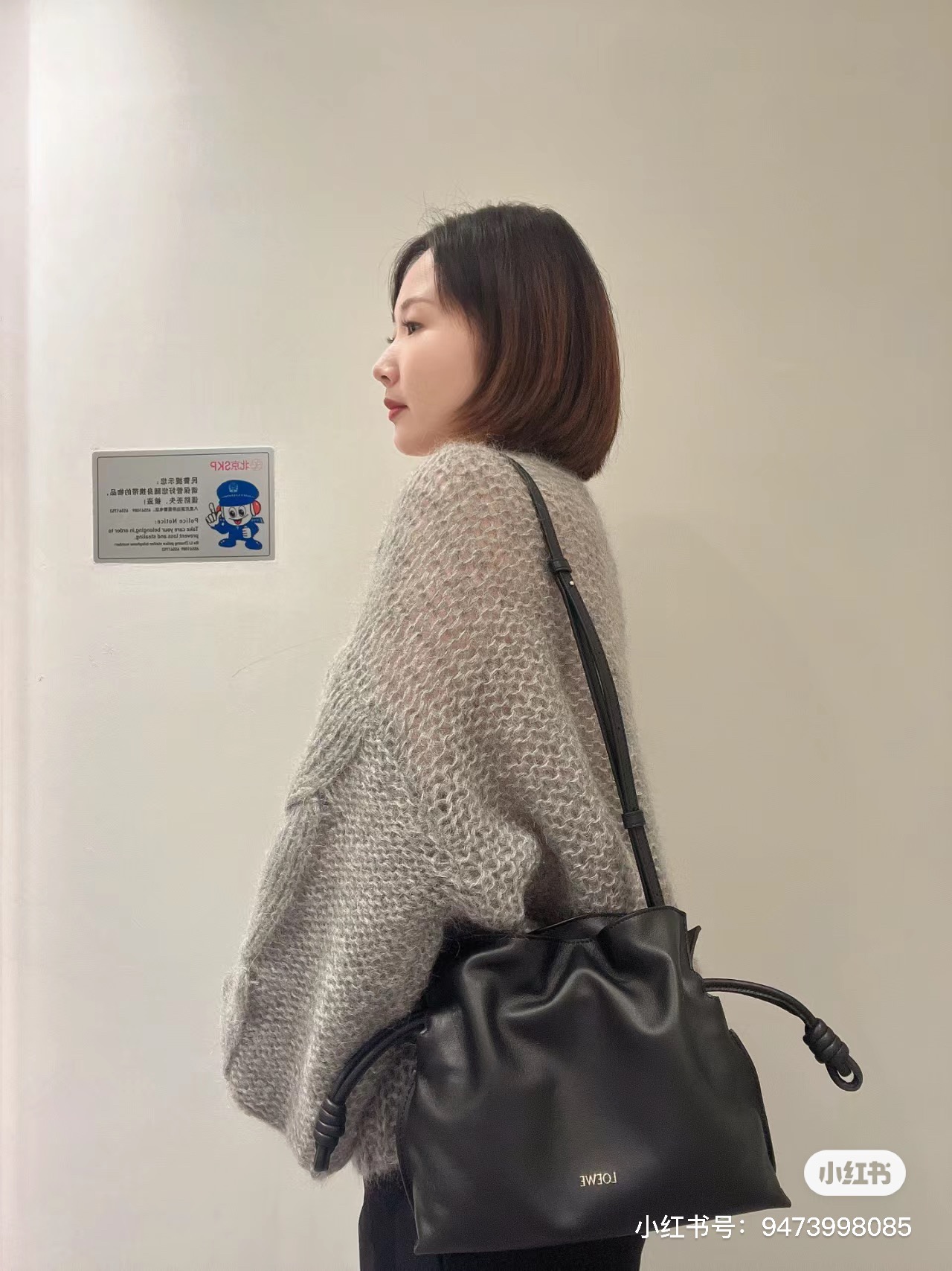 loewe羅意威頂級高仿超A貨 納帕牛皮革Flamenco 福袋手拿包黑色