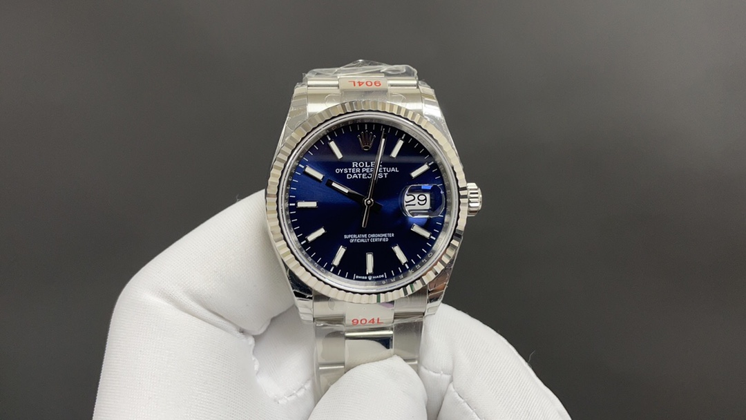 頂級高仿N廠勞力士日誌白殼手錶36mm3235機芯