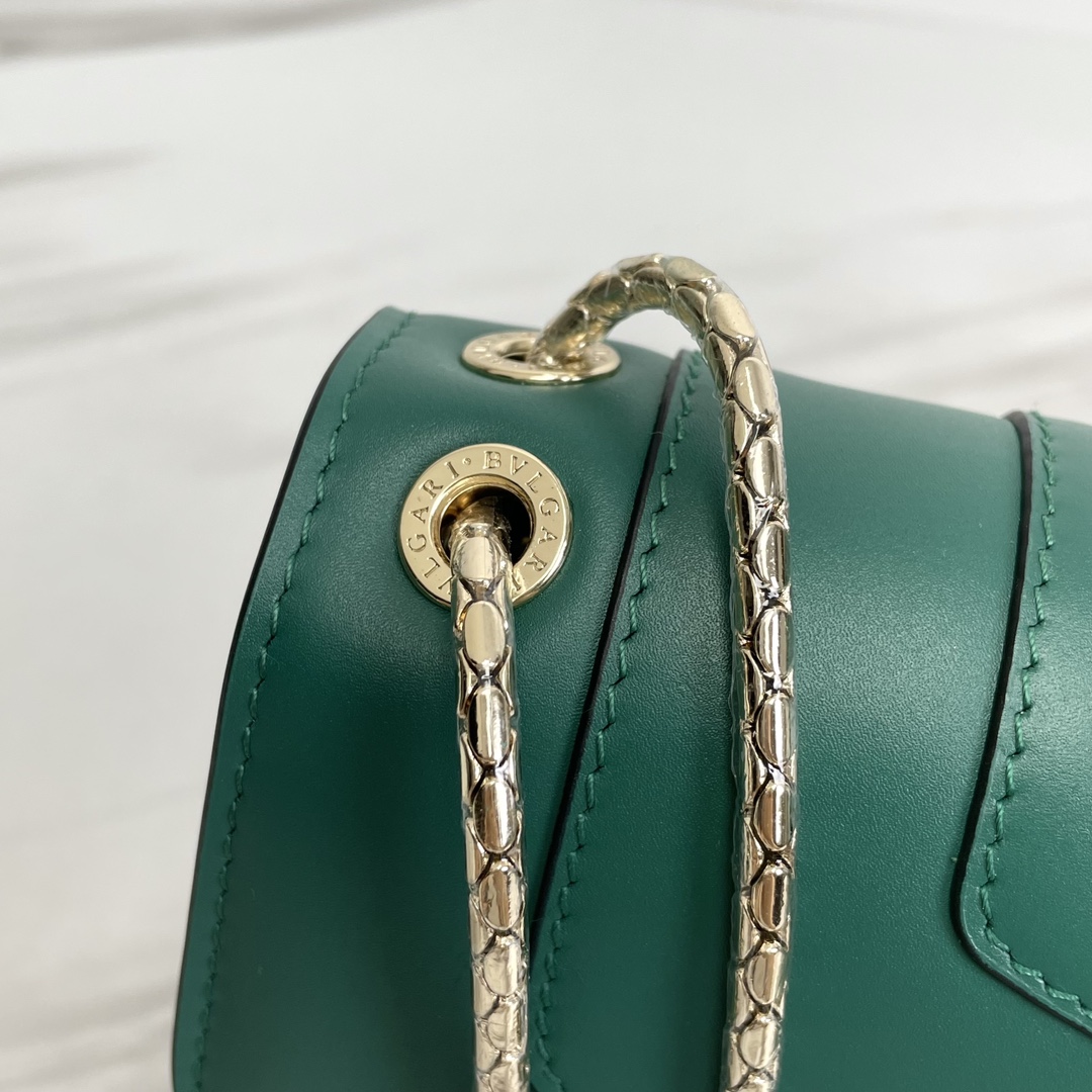 高仿BVLGARI寶格麗包 Serpenti Forever 中型肩背包手袋斜揹包 緑色