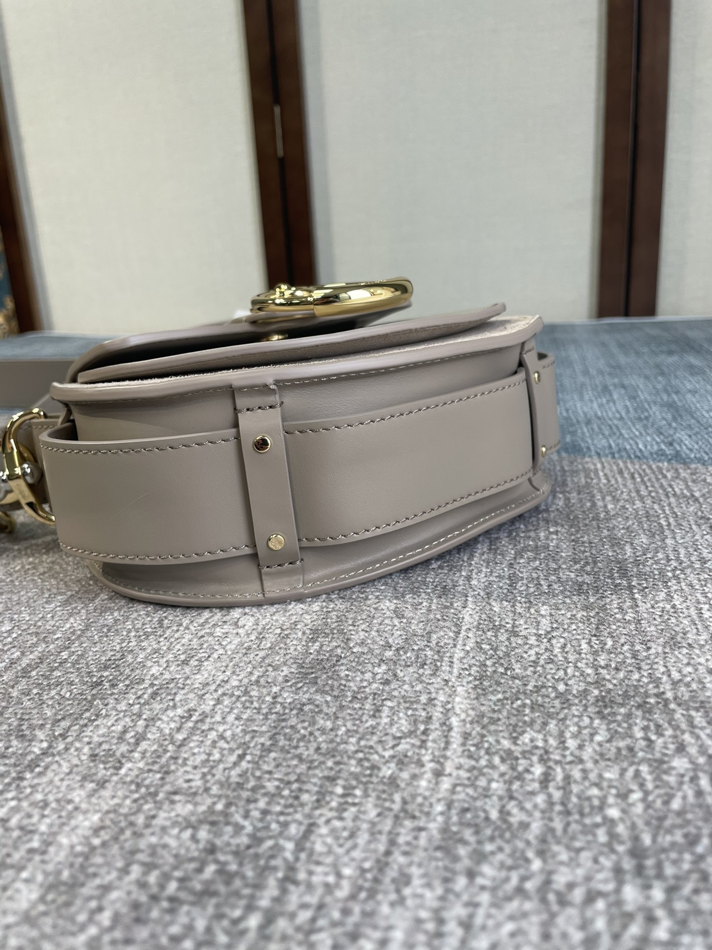 複刻Chloe蔻依名牌包包 TESS小號手袋 斜挎馬鞍小挎包 灰色