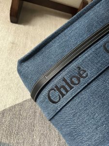 原單高仿Chloe蔻依名牌包 牛仔布Chloé Woody Tote Bag 中號托特包