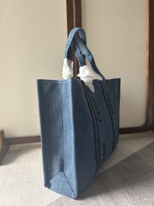 原單高仿Chloe蔻依名牌包 牛仔布Chloé Woody Tote Bag 大號托特包