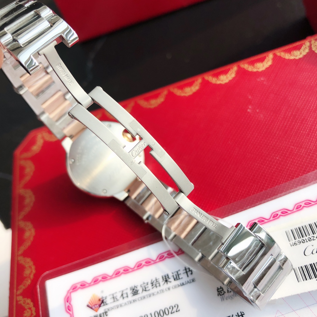 卡地亞極品高仿28mm頂級手錶三碼合一復刻腕錶 終生保修