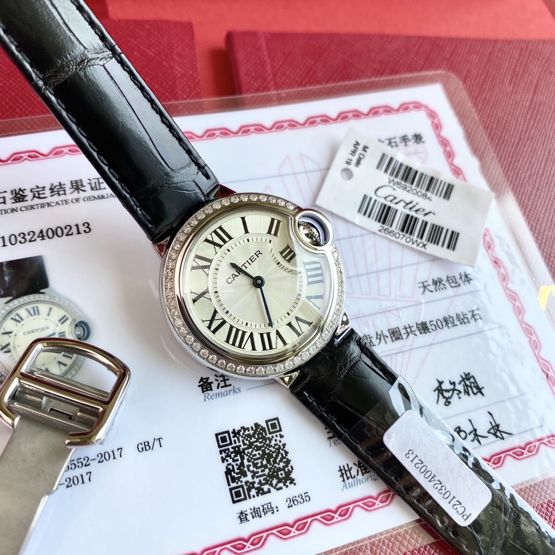 鱷魚皮石英機芯 頂級復刻33mm卡地亞精仿手錶 N廠腕錶