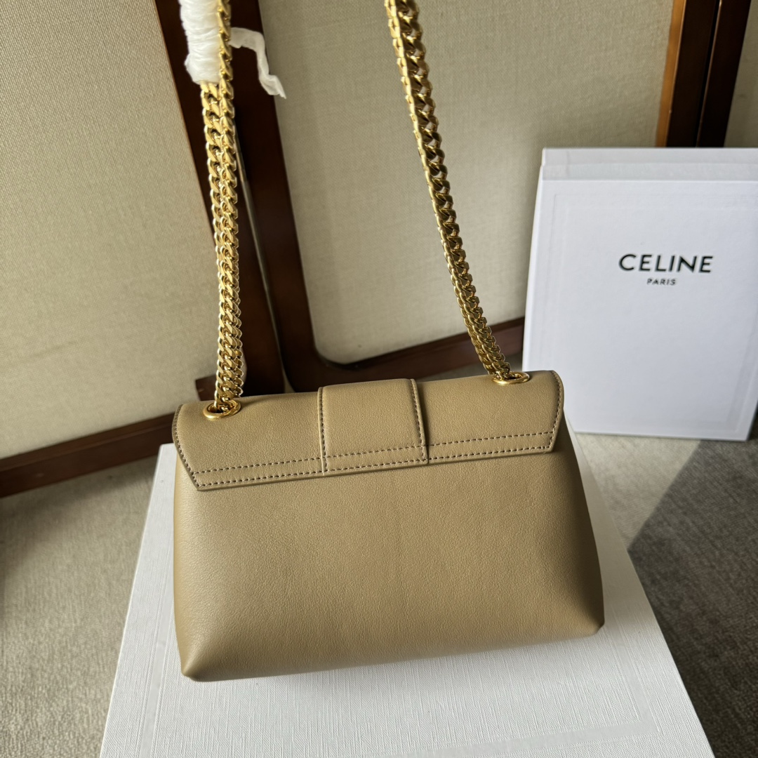 1比1高仿名牌包Celine賽琳 2024新柔軟牛皮革TEEN CELINE VICTOIRE手袋 棕色