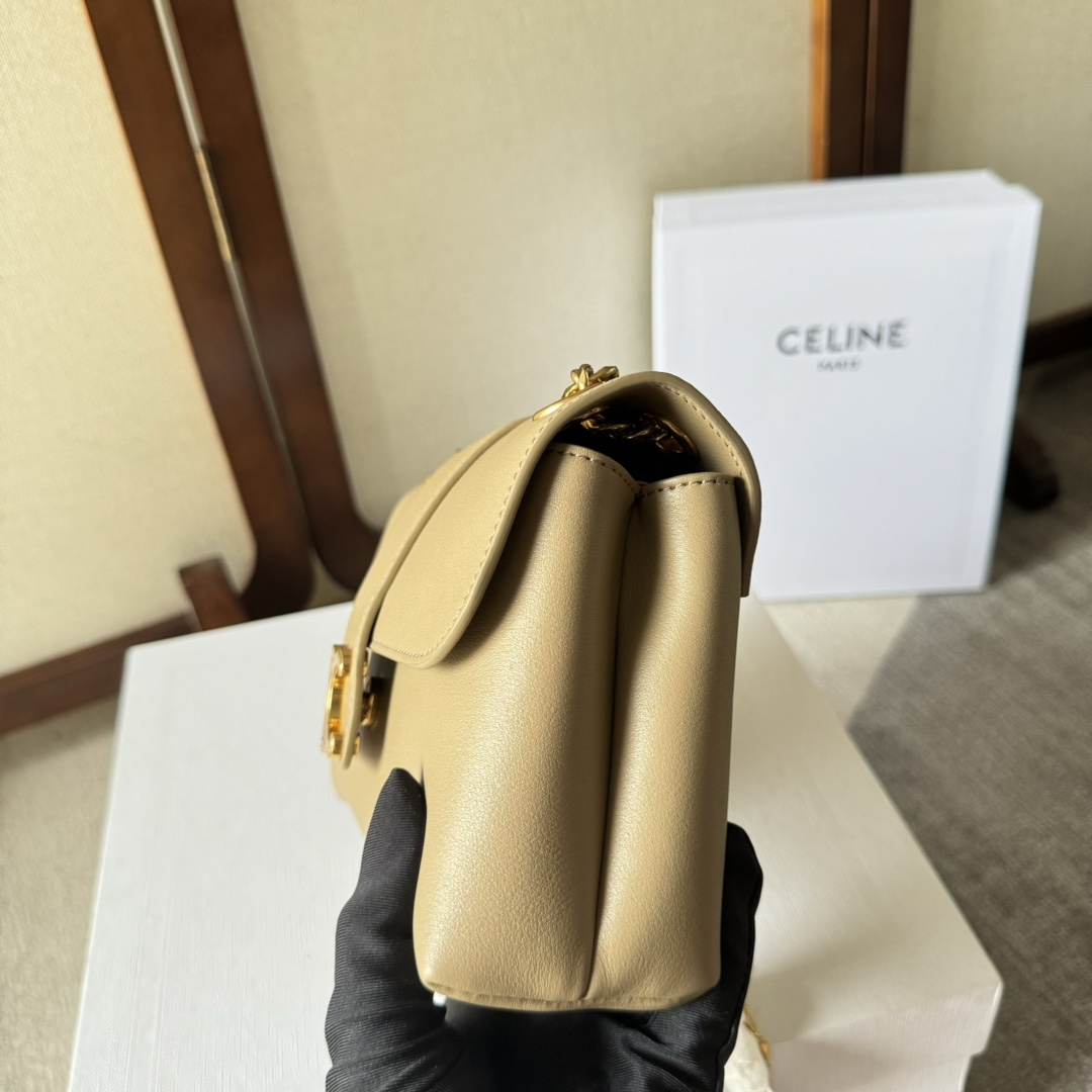 1比1高仿名牌包Celine賽琳 2024新柔軟牛皮革TEEN CELINE VICTOIRE手袋 棕色