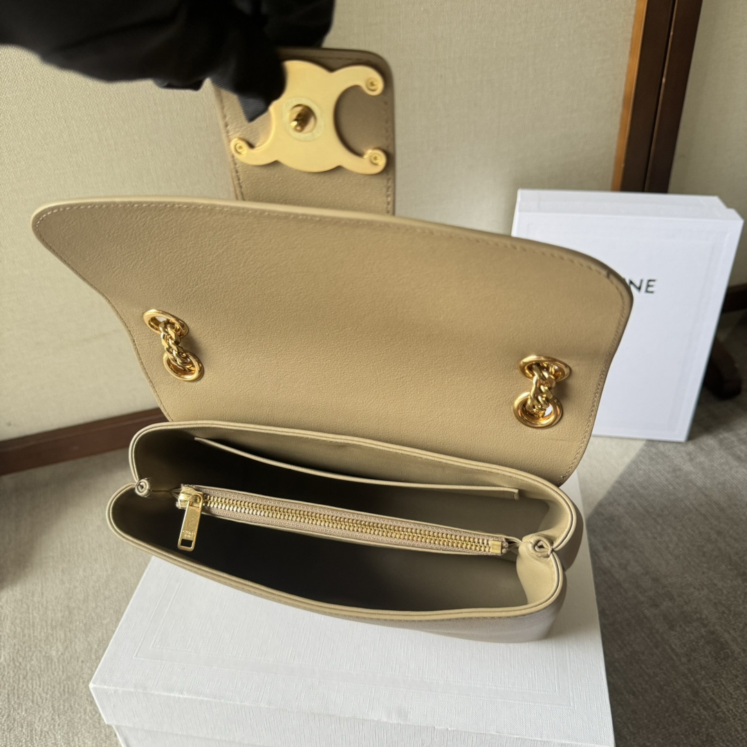 一比一複刻名牌包Celine賽琳 柔軟牛皮革中號Celine Victoire手袋 棕色