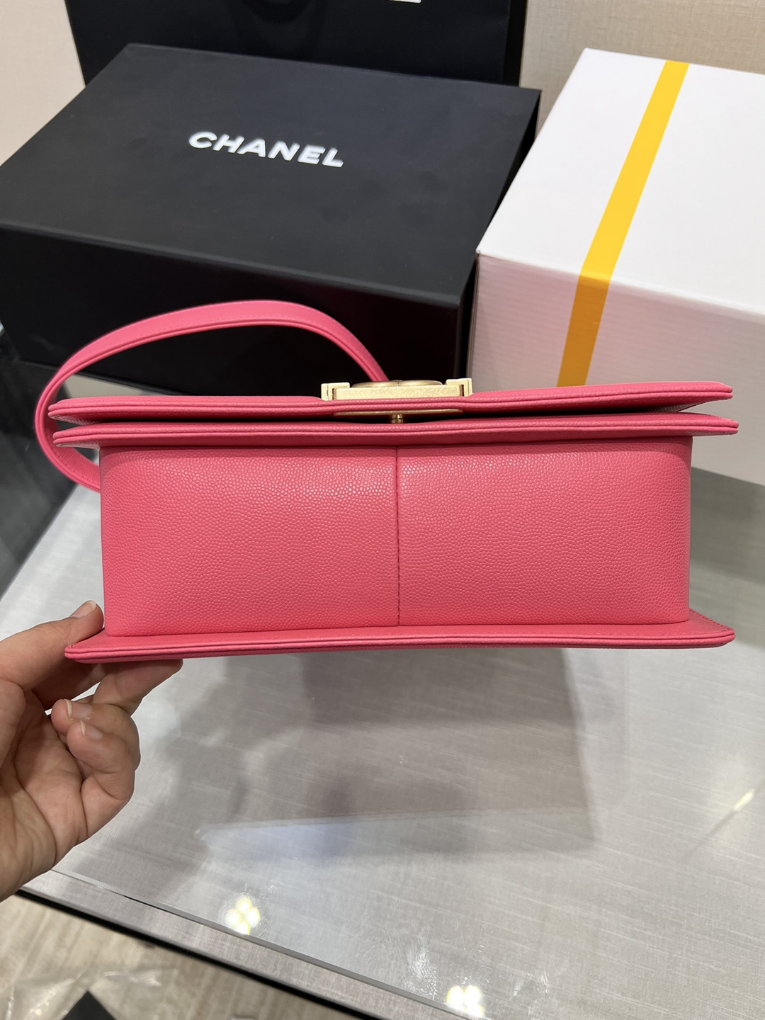 棉羊皮 超A貨 香奈兒Chanel 單肩包斜挎包 粉色