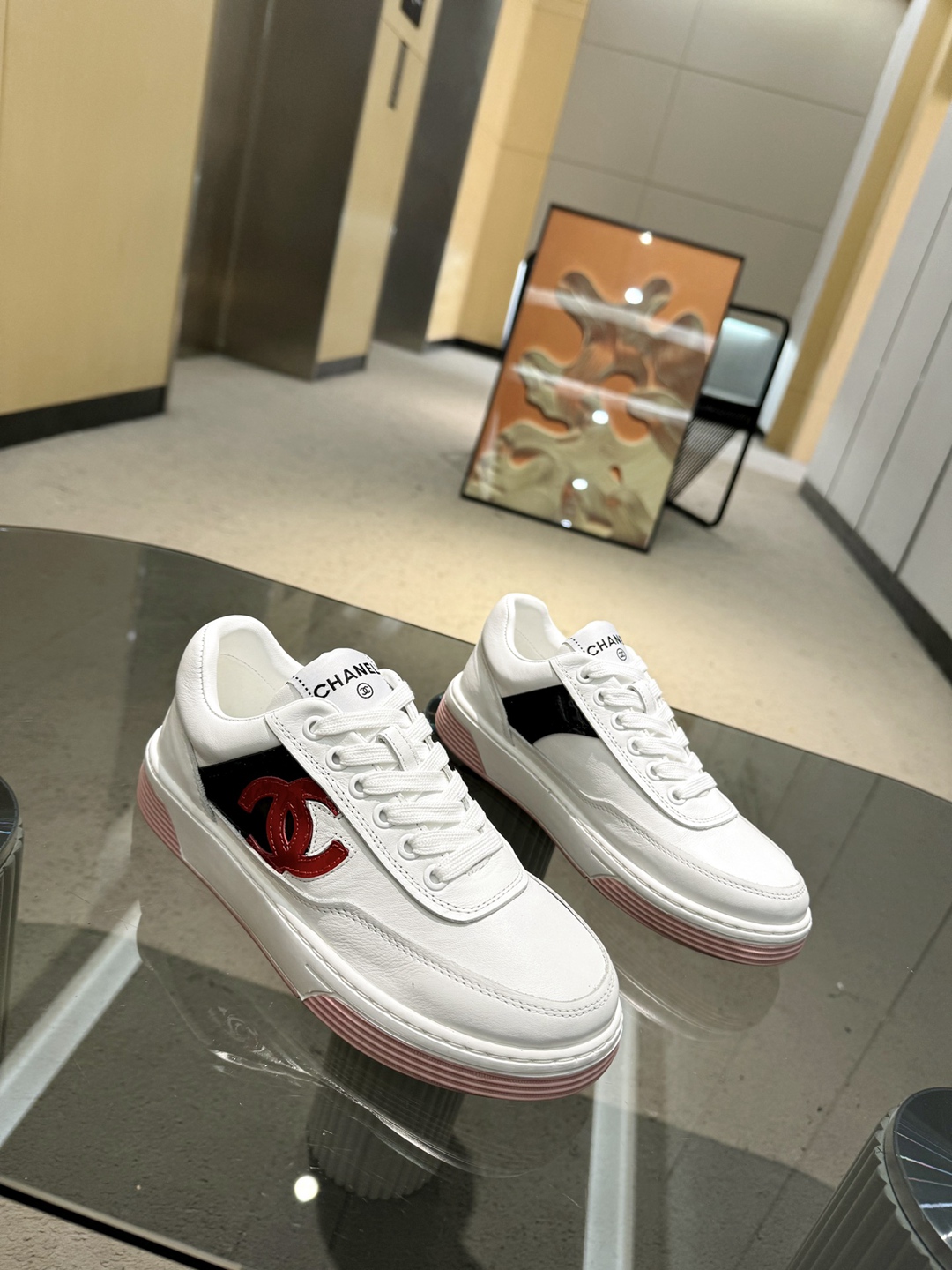 原版進口牛皮 Chanel香奈兒高仿鞋2024新品休閒鞋運動鞋