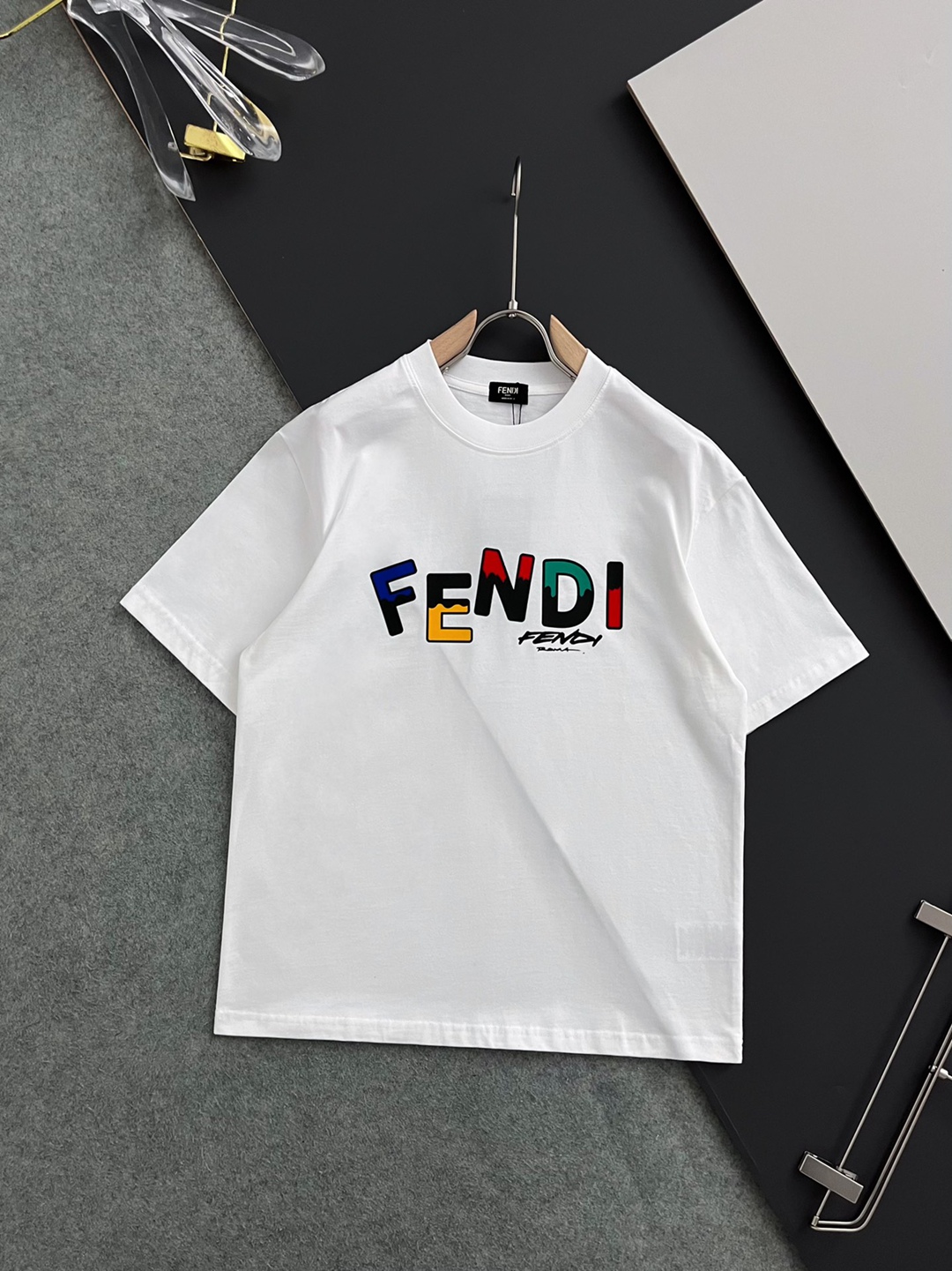 260克重磅FENDI圓領短袖T恤頂級原單衣服