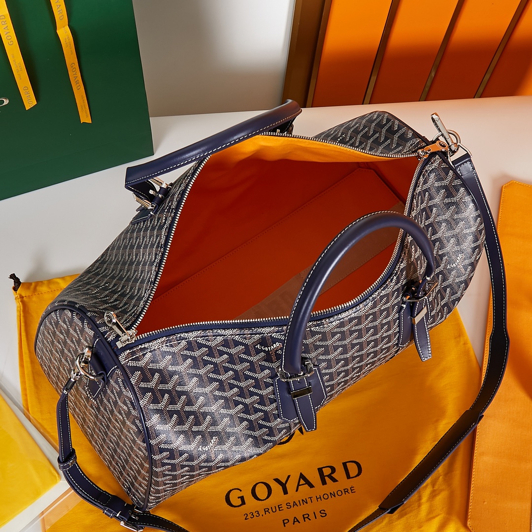 原單複刻GOYARD高雅德包 Goyardine帆布 BOSTON45旅行包 深藍