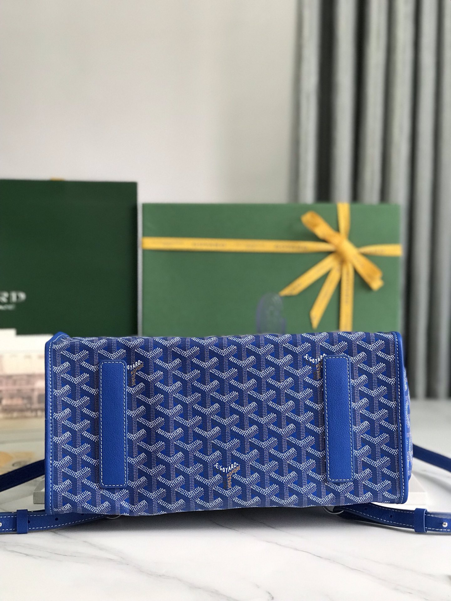 複刻奢侈品包GOYARD高雅德 Goyardine帆布 SAINT LEGER 揹包雙肩包 藍色