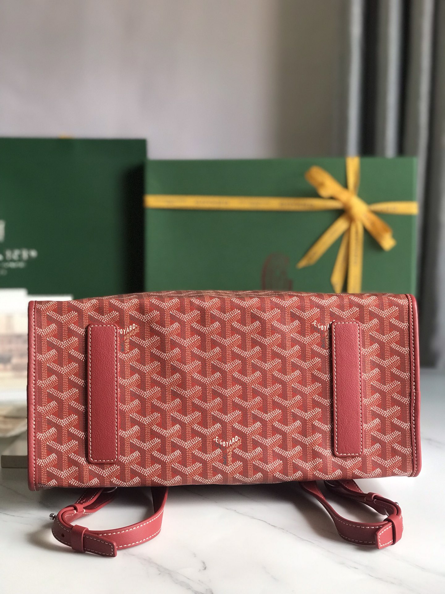複刻奢侈品包GOYARD高雅德 Goyardine帆布 SAINT LEGER 揹包雙肩包 紅色