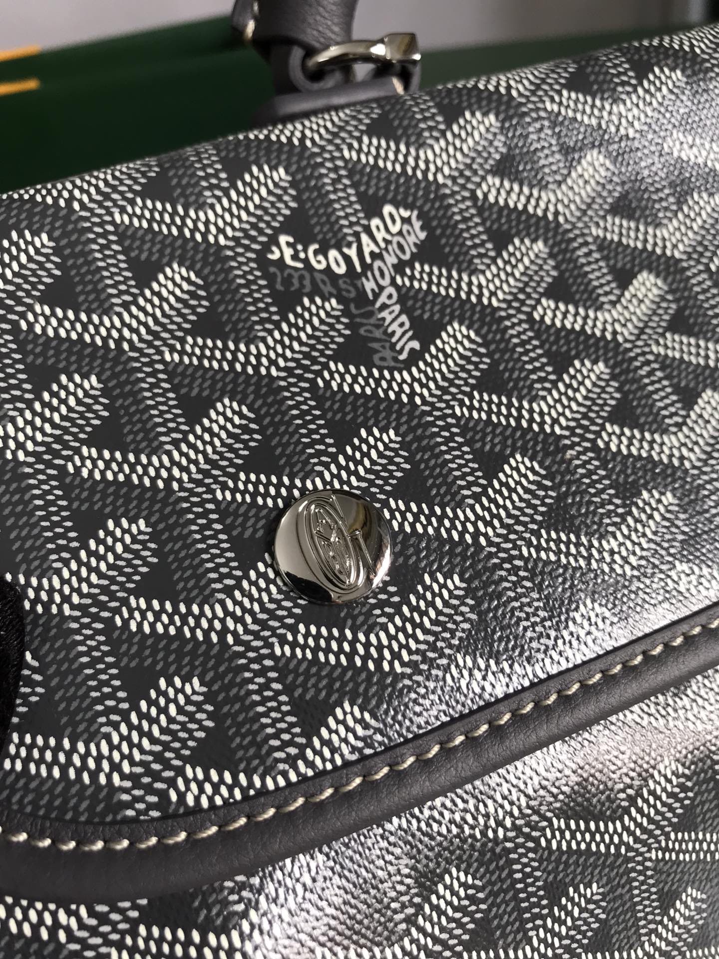 複刻奢侈品包GOYARD高雅德 Goyardine帆布 SAINT LEGER 揹包雙肩包 灰色