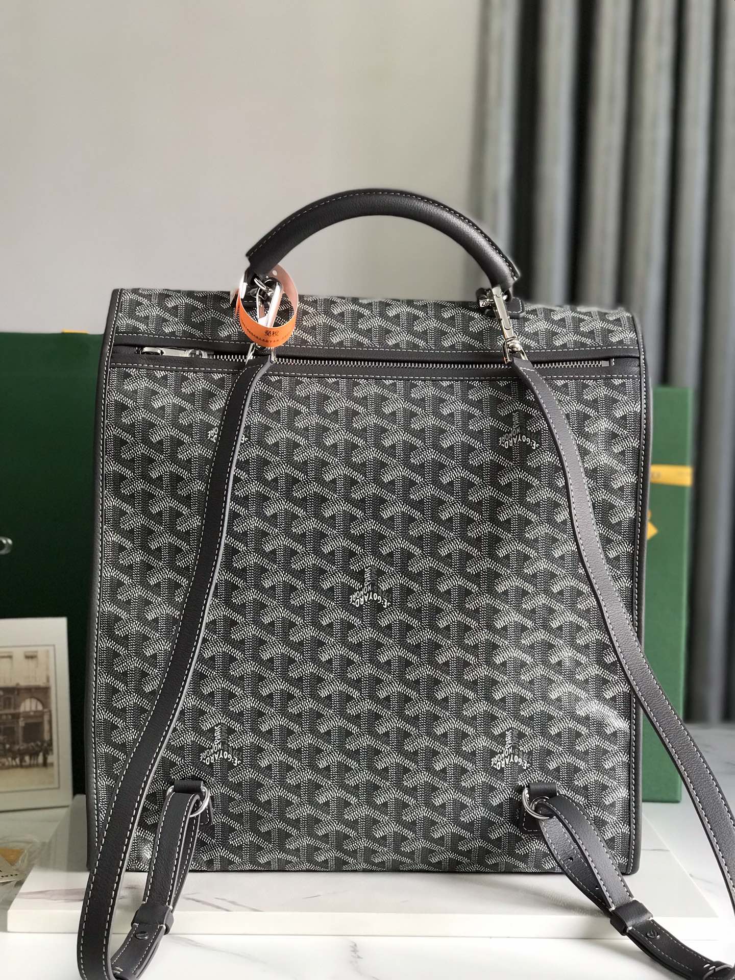 複刻奢侈品包GOYARD高雅德 Goyardine帆布 SAINT LEGER 揹包雙肩包 灰色