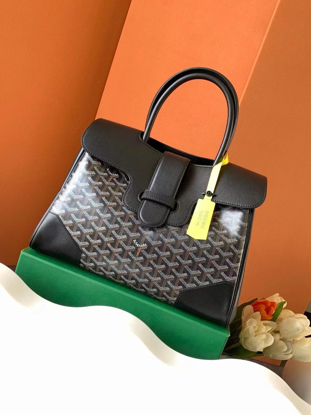 一比一複刻OYARD高雅德包 Goyardine帆布 Saïgon托特包Tote 黑色