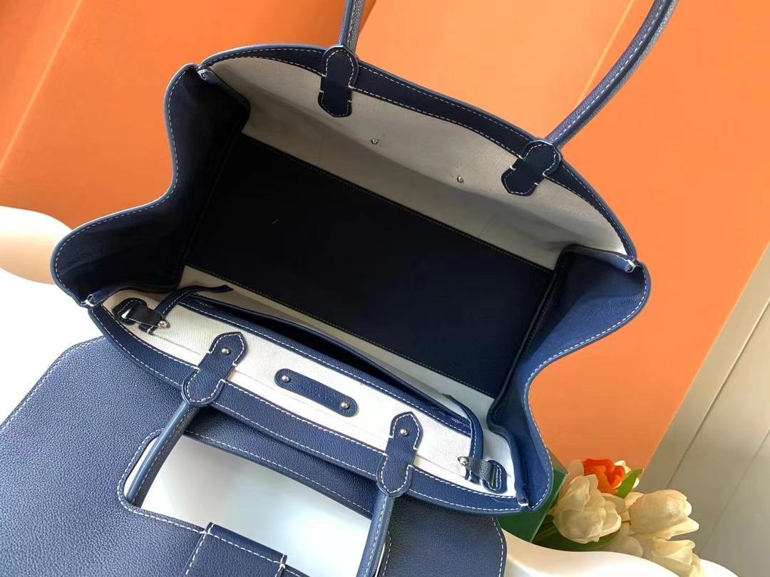 一比一複刻OYARD高雅德包 Goyardine帆布 Saïgon托特包西貢Tote 深藍