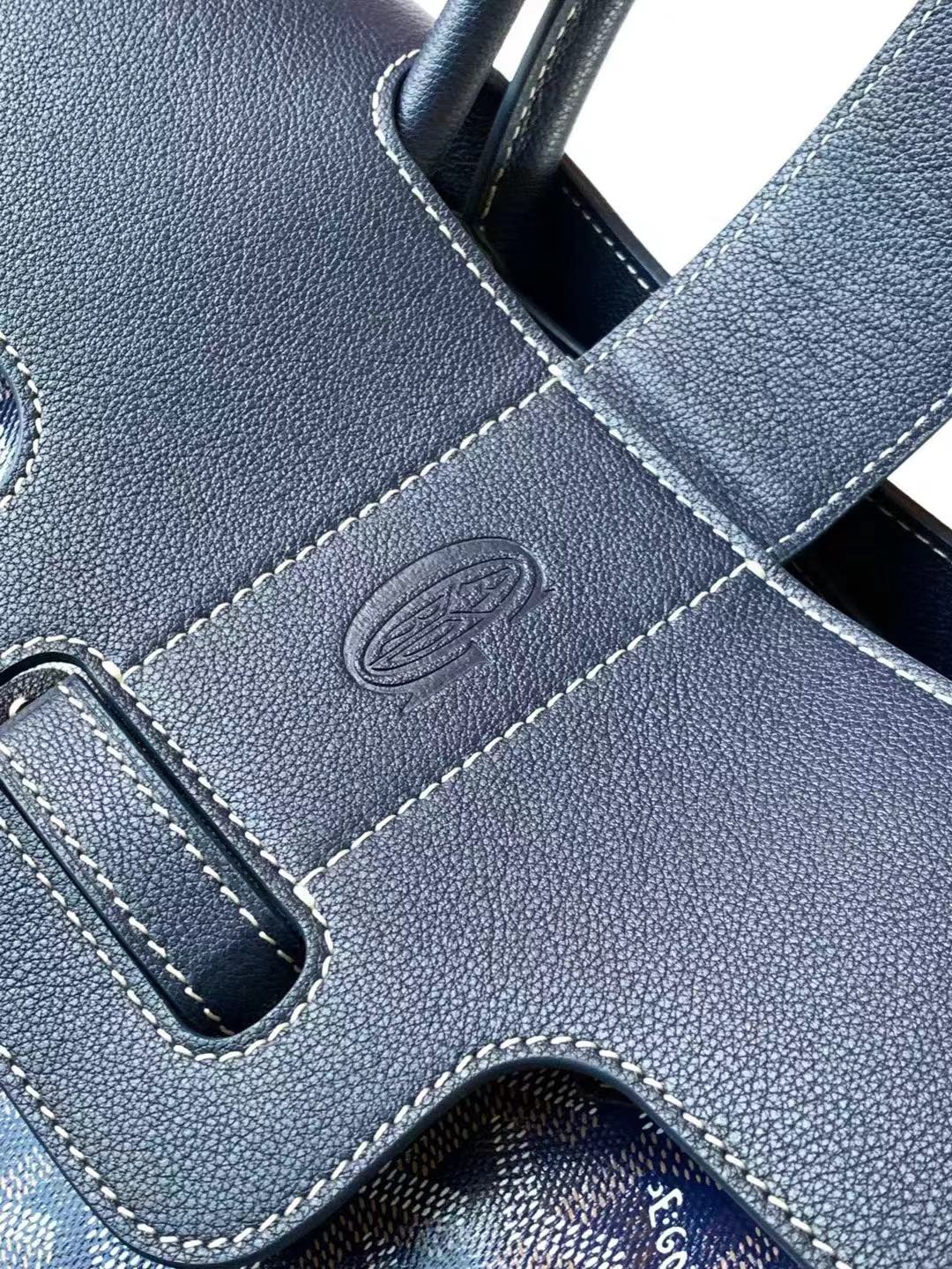 一比一複刻OYARD高雅德包 Goyardine帆布 Saïgon托特包西貢Tote 深藍