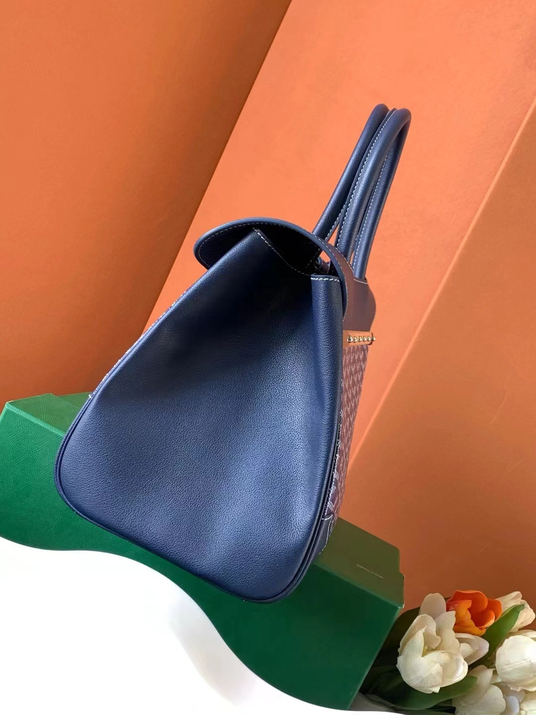 一比一複刻OYARD高雅德包 Goyardine帆布 Saïgon托特包西貢Tote 深藍