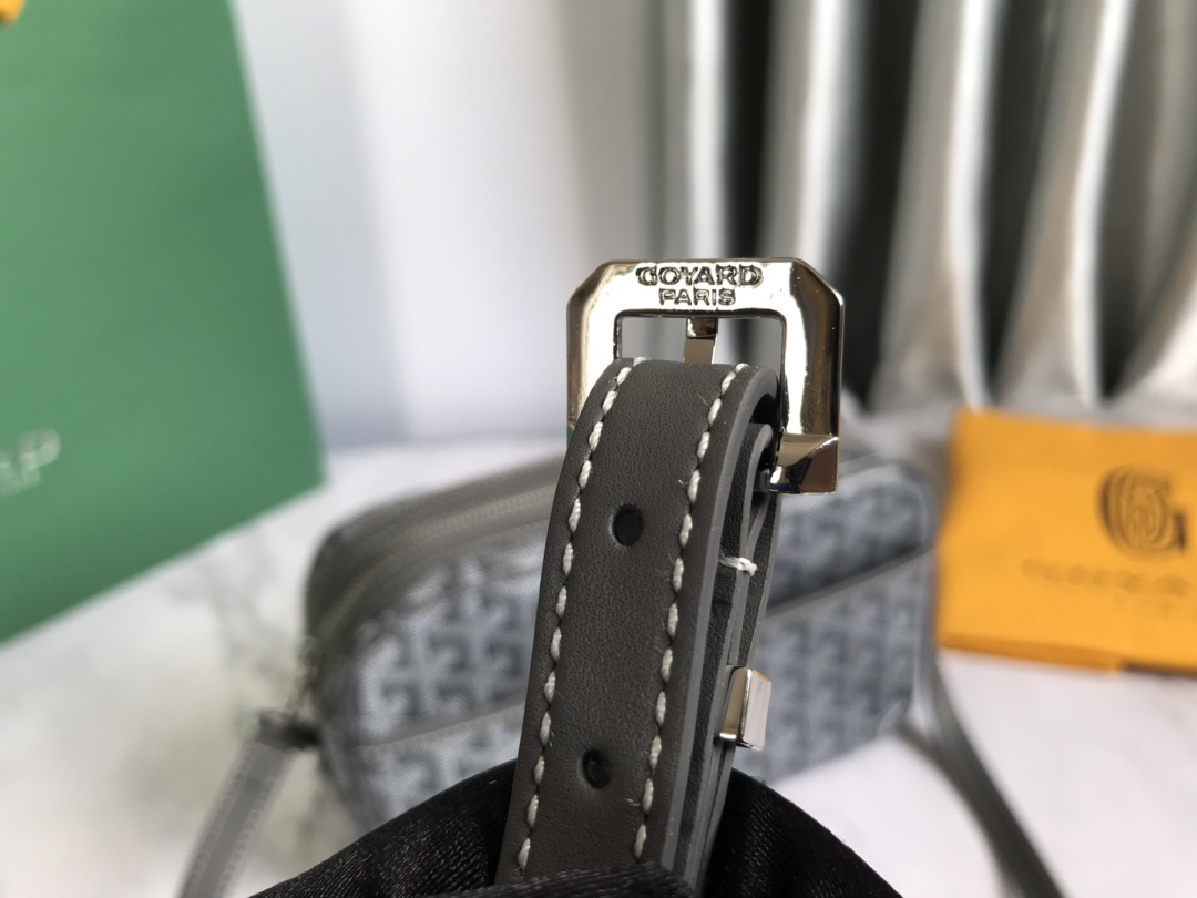 1比1複刻GOYARD高雅德包 Goyardine帆布 Cap-Vert相機包小號包 灰色