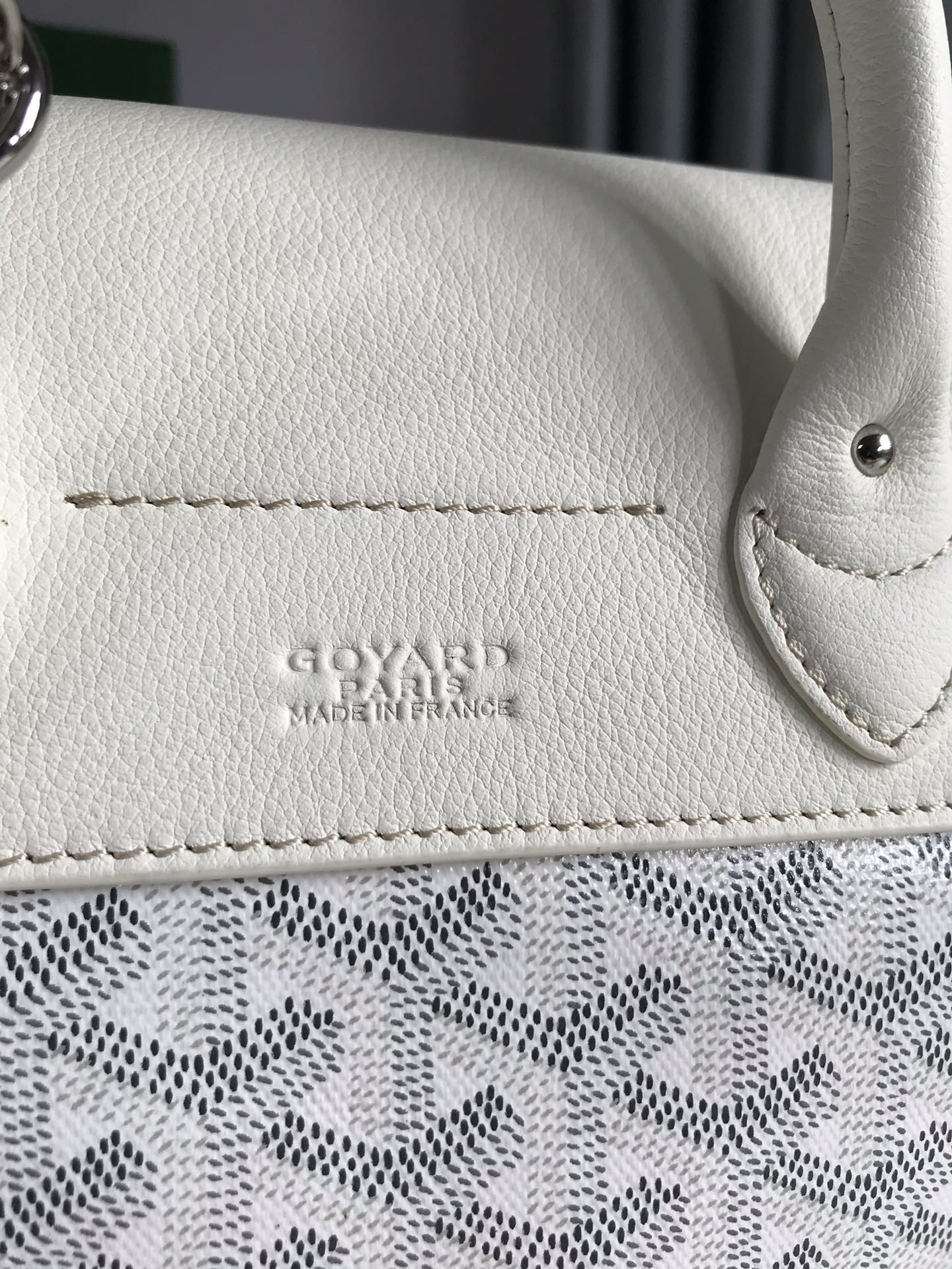高仿奢侈品GOYARD高雅德包 Goyardine帆布 Alpin迷你雙肩包揹包 白
