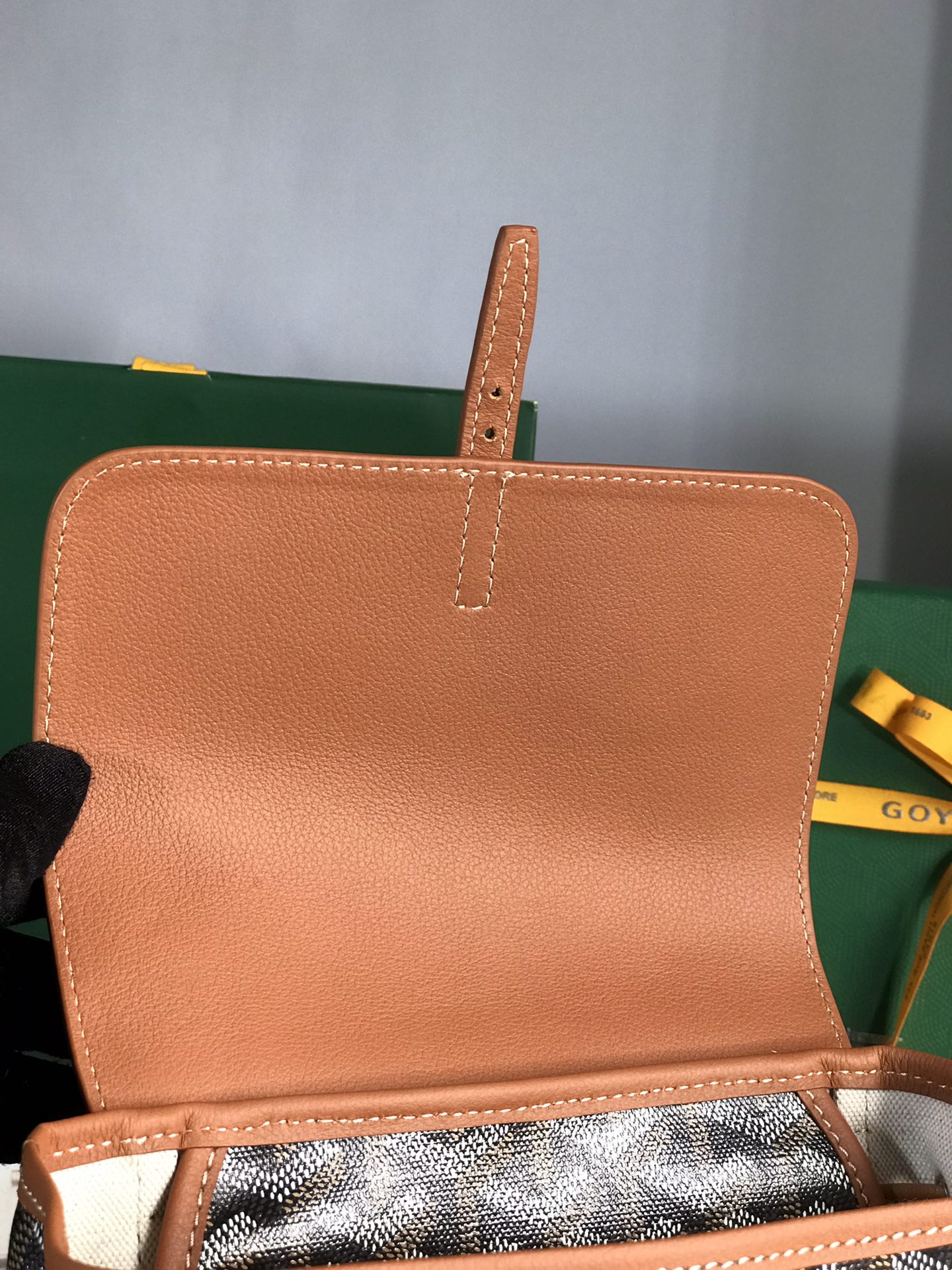 高仿奢侈品GOYARD高雅德包 Goyardine帆布 Alpin迷你雙肩包揹包 黑棕