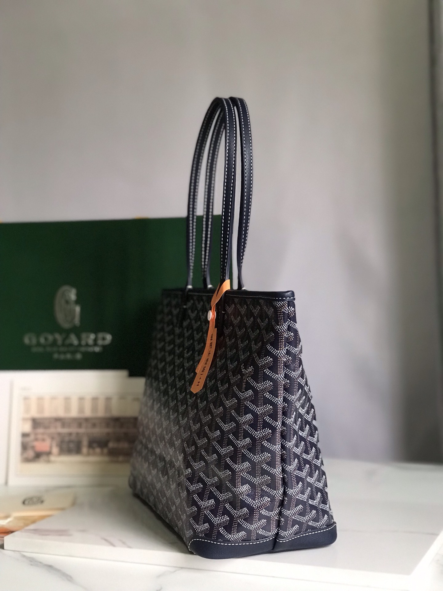 超A貨GOYARD高雅德包 ARTOIS小號包 小號拉鍊購物袋 深藍