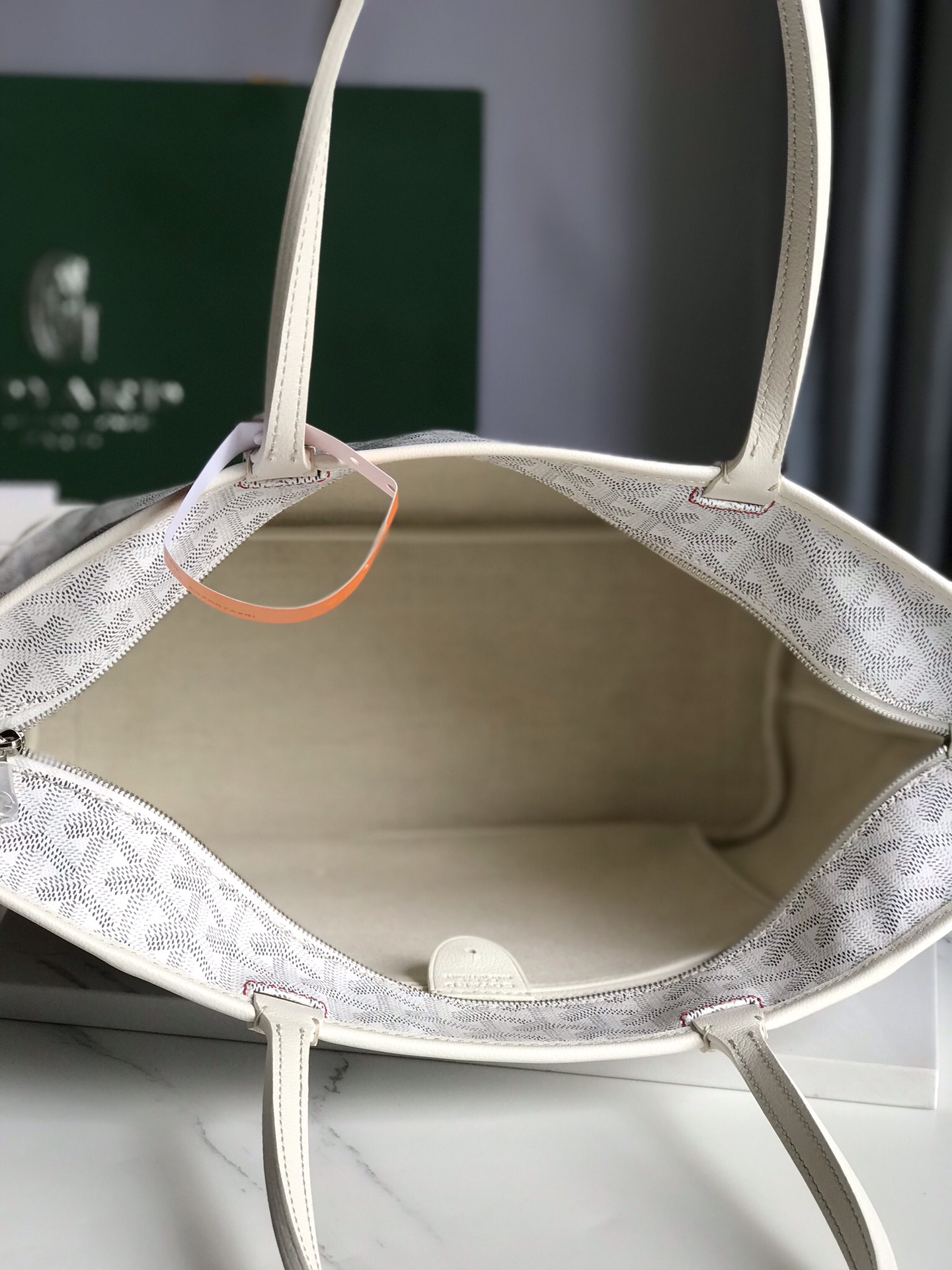 超A貨GOYARD高雅德包 ARTOIS小號包 小號拉鍊購物袋 白色